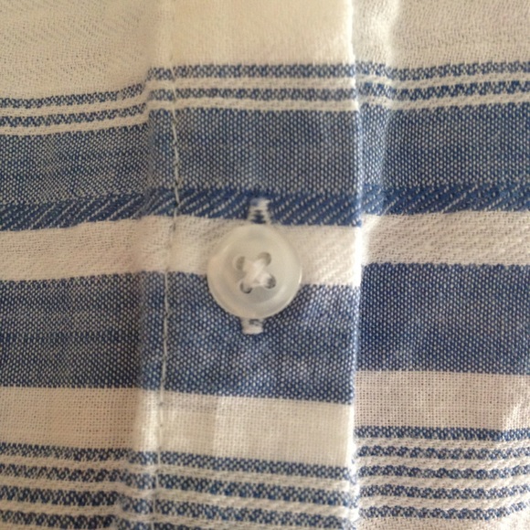 A New Day Blue and White Striped Button Down Shirt - Picture 5 of 9